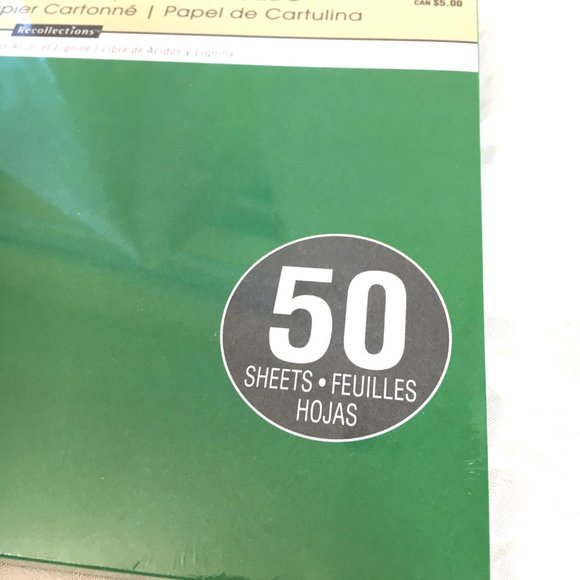 Recollections Cardstock Paper Holly Green Solid 65 lb NWT - Picture 5 of 7